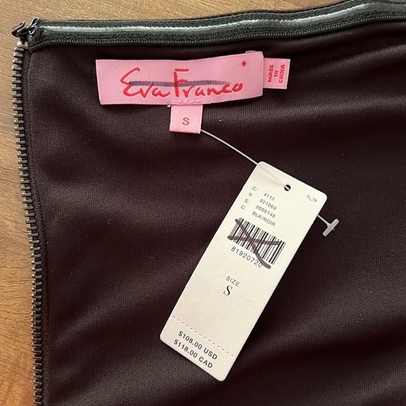 Eva Franco Strapless Tulle Corset Top Feathers Black NWT - Picture 12 of 16